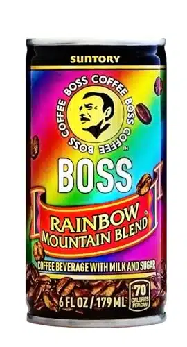 BOSS Coffee by Suntory  Rainbow Mountain Blend Japanese Flash Brew Coffee, oz Pack, Imported from Japan, Espresso Doubleshot, Ready to Drink, Contains Milk, No Gluten