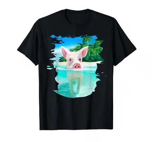 Bahamas Swimming Pigs T Shirt Pig Swim Beach Holidays Shirt