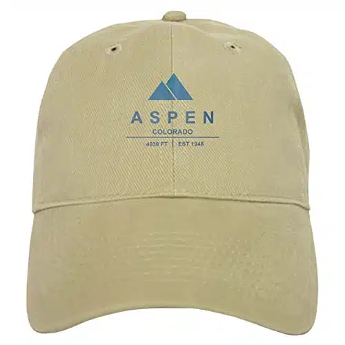 CafePress Aspen Ski Resort Colorado Baseball Cap with Adjustable Closure, Unique Printed Baseball Hat