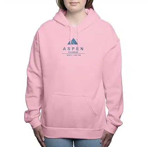 CafePress Aspen Ski Resort Colorado Women's Hooded Sweatshir Women's Hoodie Pullover Sweatshirt Pink