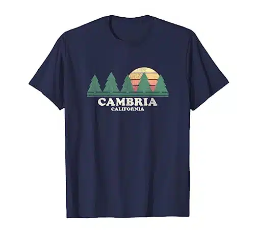 Cambria CA Vintage Throwback Tee Retro s Design T Shirt
