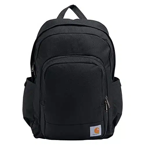 Carhartt L Classic Backpack, Durable Water Resistant Pack with Laptop Sleeve, Black, One Size