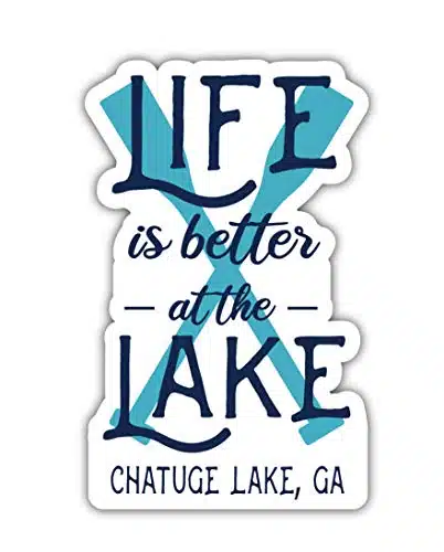 Chatuge Lake Georgia Souvenir Inch Vinyl Decal Sticker Paddle Design