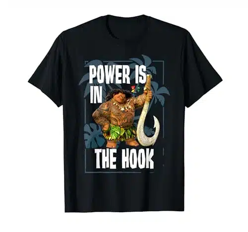 Disney Moana Maui Power Is In The Hook Portrait T Shirt