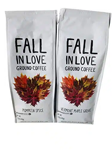 Fall in Love Coffee Bundle    Pumpkin Spice and Vermont Maple Grove    Ground, ounces each