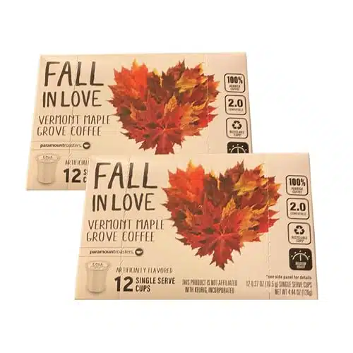 Fall in Love Vermont Maple Grove Coffee Single Pods, Count (Pack of )