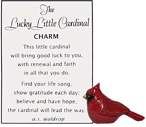 Ganz The Lucky Little Cardinal Charm with Story Card New