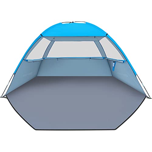 Gorich Beach Tent, UV Sun Shelter Lightweight Beach Sun Shade Canopy Cabana Beach Tents Fit Person