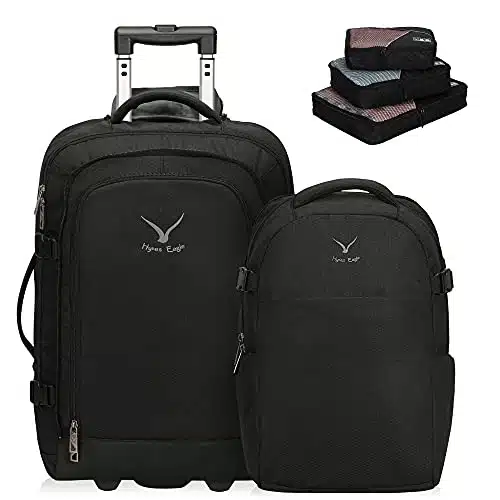 Hynes Eagle in Travel Backpack inches Carry on Luggage L Rolling Backpack for Men Women with Packing Cubes PCS Set