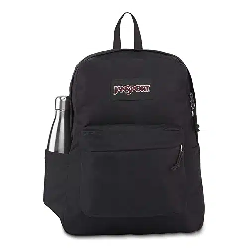JanSport Superbreak Plus Backpack   Work, Travel, or Laptop Bookbag with Water Bottle Pocket, Black