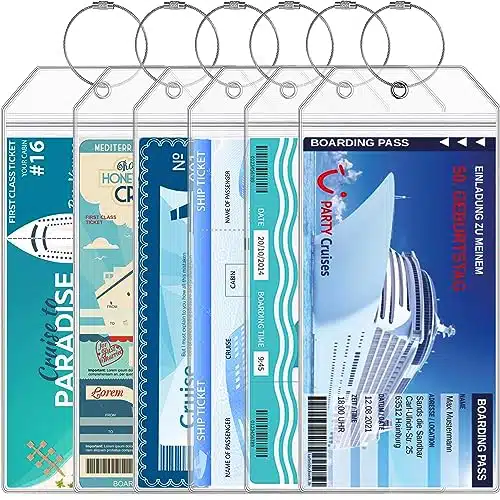 Luggage Tag for Cruise Ship Essentials Pack for NCL Princess Carnival Cruise Luggage Tags by seavilia(Wide Pack)