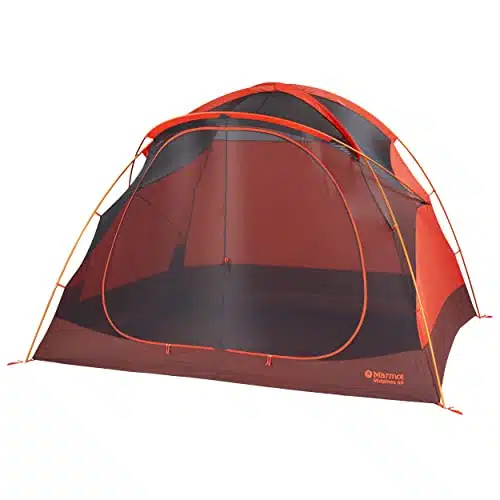 Marmot Midpines Person Tent  Weather Resistant and Durable, Red SunPicante