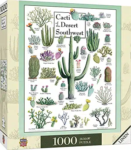 MasterPieces Piece Jigsaw Puzzle for Adults, Family, Or Kids   Cacti of The Desert Southwest   x