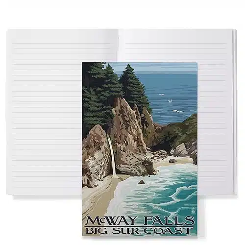 McWay Falls, Big Sur Coast, California (Lined xJournal, Lay Flat, Pages, FSC paper)