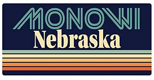 Monowi Nebraska x Inch Vinyl Decal Sticker Retro Design