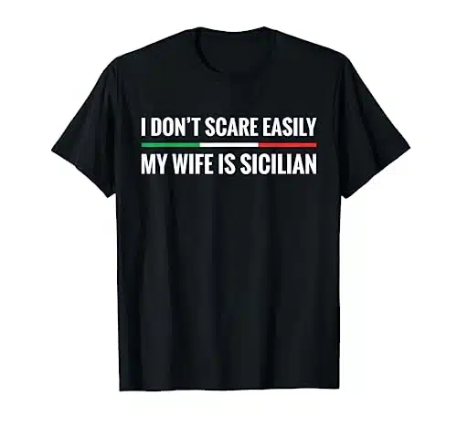 My Wife is Sicilian Funny Italian American Sicily Gift T Shirt
