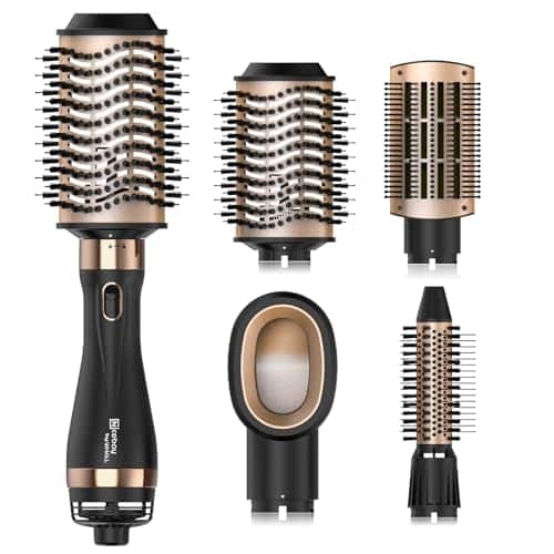 Nicebay Hair Dryer Brush Blow Dryer Brush in One, Hot Tools Dryer Brush Set for StraighteningDryingCurling, Oval Brush, Multi Temperature Settings, Detachable Design for Women
