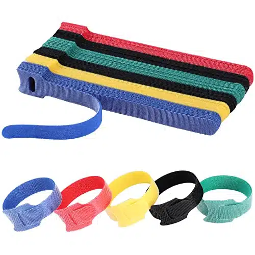PCS Inch Cable Ties Reusable Multi Purpose Wire Ties Cord Organizer Cable Organizer Adjustable Cable Management Colors