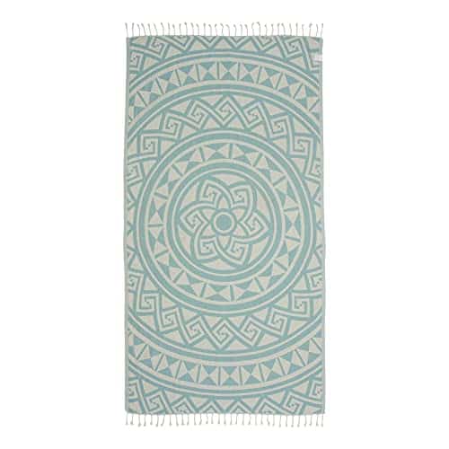 Sand Cloud Turkish Beach Towel   Sand Free   % Organic Turkish Cotton Yarn   Quick Dry Towel for Beach, Picnic Blanket or Throw   As Seen on Shark Tank   Mandala (Mint)