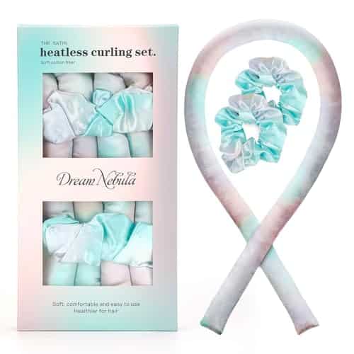 Satin Heatless Curling Set   Hair Rollers for Heatless Curls Heatless Hair Curlers & Hot Rollers Hair Curlers to Sleep in Heatless Curling Rod Headband Heatless Curler Dream Nebula
