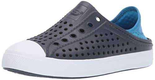 Skechers Boy's Foamies Guzman Steps   Aqua Surge Sneaker, NavyBlue, Little Kid