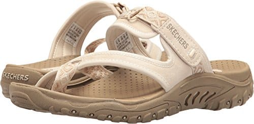 Skechers Modern Comfort Sandals Women's Reggae Trailway Flip Flop,natural, US