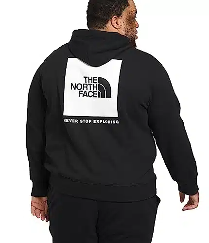 THE NORTH FACE Men's Box Never Stop Exploring Pullover Hoodie (Standard and Big Size), TNF BlackTNF White , Large