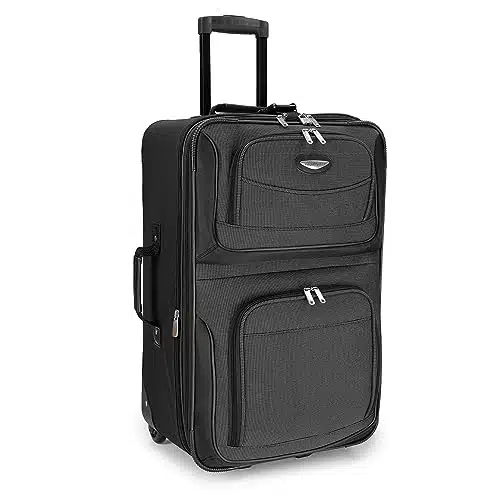 Travel Select Amsterdam Expandable Rolling Upright Luggage, Gray, Checked Inch