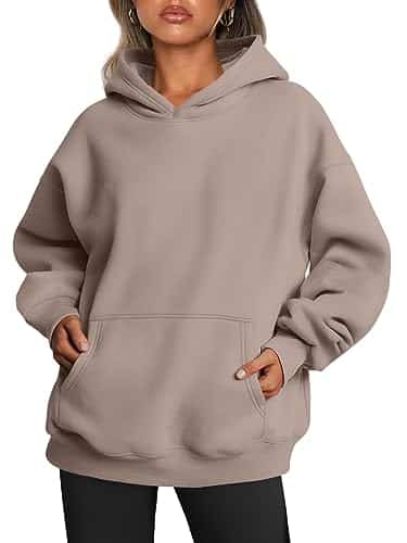 Trendy Queen Womens Oversized Sweatshirts Long Sleeve Shirts Fall Fashion Cute Fleece Hoodies Sweaters Casual Yk Clothes Pullover Winter Outfits Teen Girls
