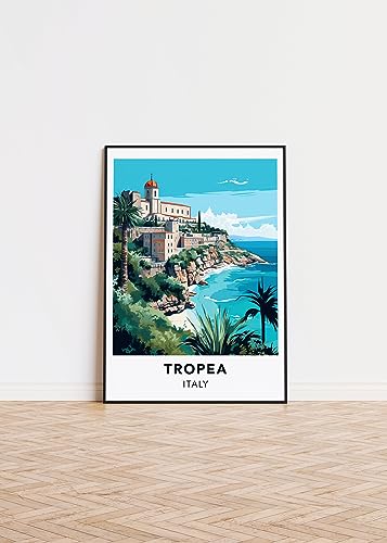 Tropea poster Italy print Tropea travel print wall art, Italy travel poster