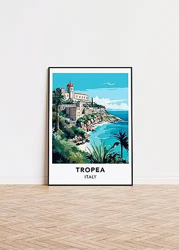 Tropea poster Italy print Tropea travel print wall art, Italy travel poster