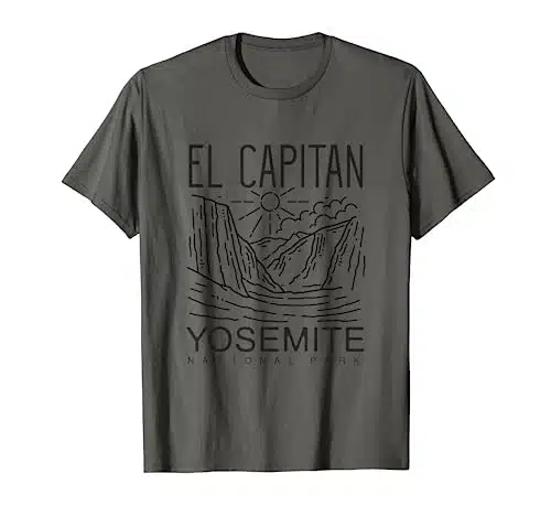 Vintage Retro Yosemite   National Park El Capitan shirt T Shirt