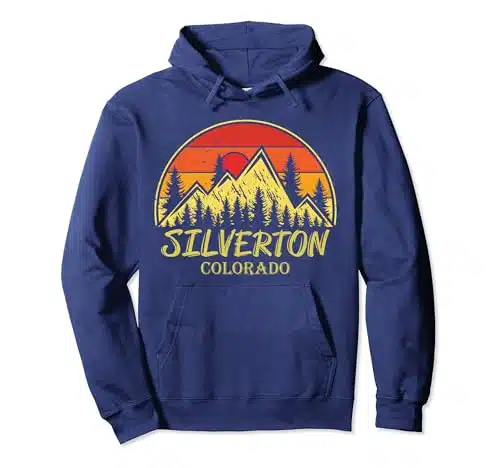 Vintage Silverton Colorado CO Mountains Hike Hiking Souvenir Pullover Hoodie
