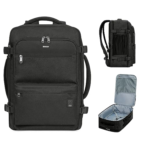 WANDF Travel Backpack For Spirit Airlines Personal Item Bag xxwith Wet Pocket, Inch Laptop Backpack for Men WomenBlack