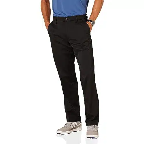 Amazon Essentials Men's Classic Fit Stretch Golf Pant (Available in Big & Tall), Black,  x L