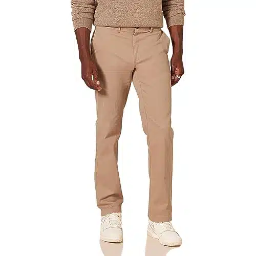 Amazon Essentials Men's Slim Fit Casual Stretch Chino Pant, Dark Khaki Brown,  x L