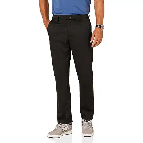 Amazon Essentials Men's Straight Fit Stretch Golf Pant, Black,  x L