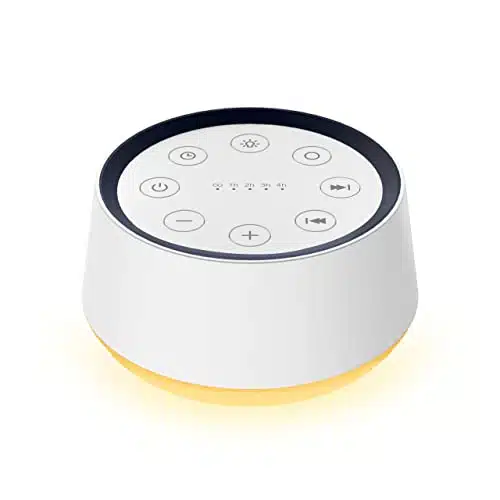 BrownNoise Sound Machine with Soothing Sounds Colors Night Light White Noise Machine for Adults Baby Kids Sleep Machines Memory Function Volume Levels Timers for Home Office T