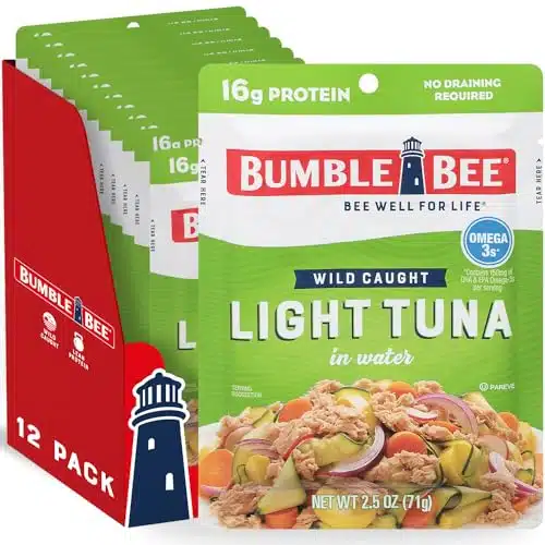 Bumble Bee Light Tuna Pouch in Water, oz Pouch (Pack of )   Ready to Eat Tuna Fish, High Protein, Keto Food and Snacks, Gluten Free