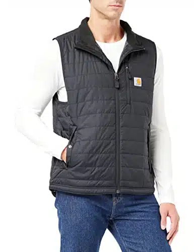 Carhartt mens Rain Defender Relaxed Fit Lightweight Insulated Vest Outerwear, Black, XX Large US