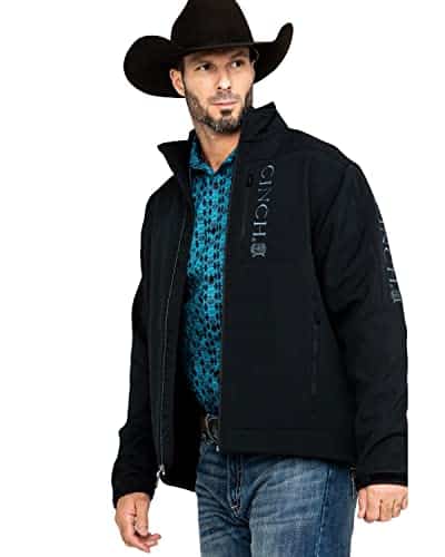 Cinch Men's Bonded Softshell Jacket, Black, XX Large