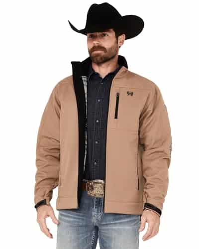 Cinch Men's Bonded Softshell Jacket Brown Small US