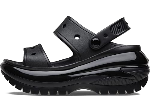 Crocs Unisex Classic Mega Crush Platform Sandals Wedge, Black, Numeric_ Men