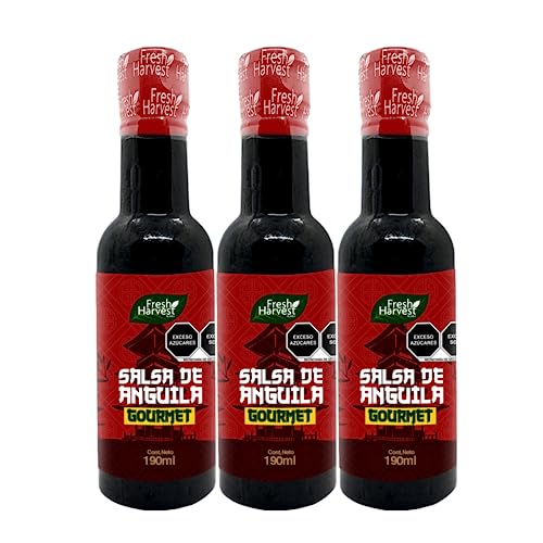 Eel Sauce Fl Oz (L) Fresh Harvest  Sushi  Oriental Food  sweet taste  Salsa de anguila para sushi Gourmet  Pack of
