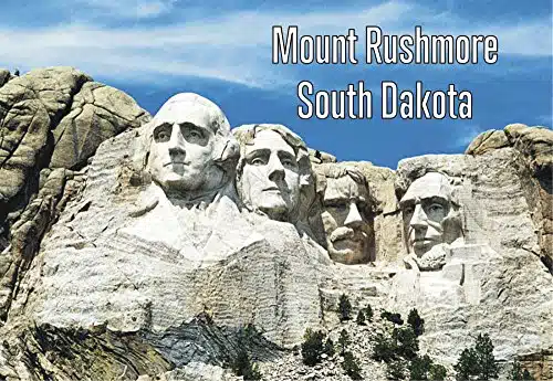 Mount Rushmore National Memorial, South Dakota, SD, Washington, Jefferson, Roosevelt, Lincoln, x Fridge Photo Magnetic Back