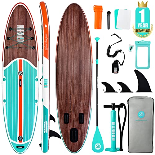 Niphean Inflatable Stand Up Paddle Board with SUP Accessories, Anti Slip EVA Deck,  Inflatable Paddle Boards for Surfing   Adults & Youth of All Skill Levels   SUPNP A