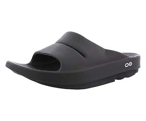 OOFOS OOahh Slide, Black   Mens , Womens   Lightweight Recovery Footwear   Reduces Stress on Feet, Joints & Back   Machine Washable