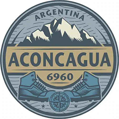Oval Mountains Argentina Aconcagua xSticker Decal die Cut Vinyl   Made and Shipped in USA