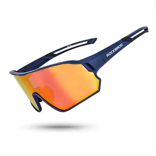 ROCKBROS Polarized Sunglasses UV Protection for Women Men Cycling Sunglasses, Blue