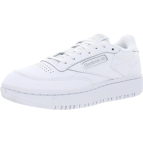 Reebok Women's Club C Double Sneaker, WhiteCold Grey,